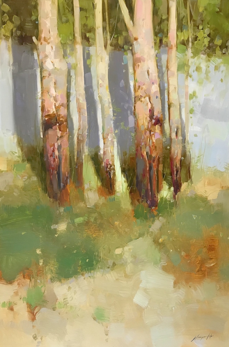 Birches Trees, Original oil Painting, Handmade artwork, One of a Kind                             